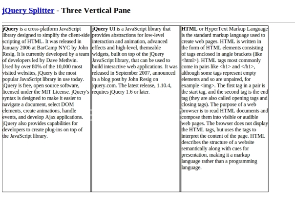 Three Panes Vertically